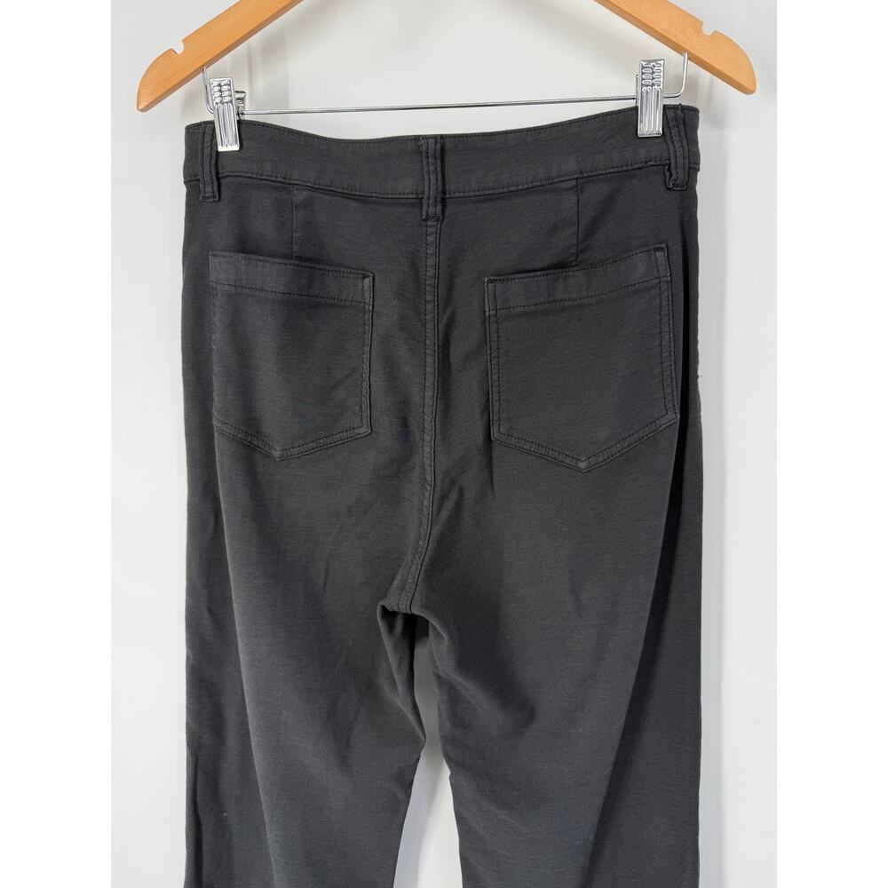 Faherty Stretch Terry Patch Pocket Pants High Rise Wide Leg Washed Black - Picture 8 of 13